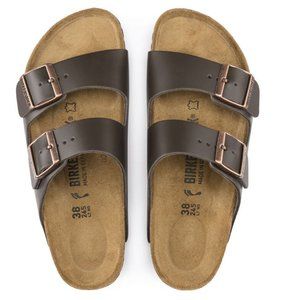 BIRKENSTOCK Arizona Leather Dark Brown Sandals